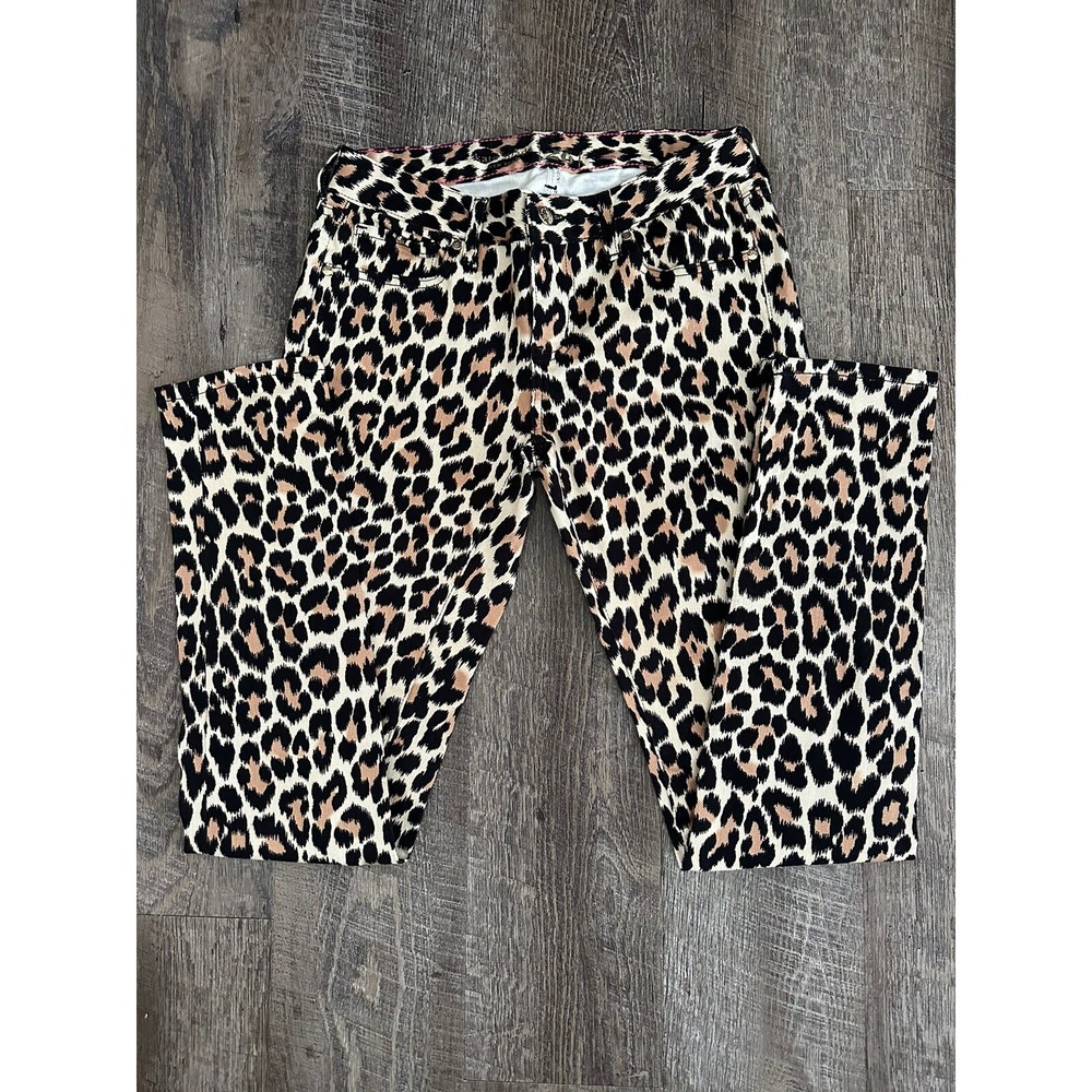 Kate Spade Womens 26 Leopard Perry Street Animal Print Denim Skinny Jeans